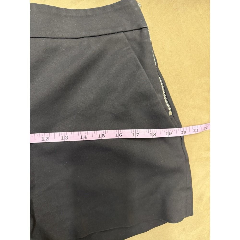 Zara Black Womens Shorts. Side Zipper. Sz L - Picture 9 of 12